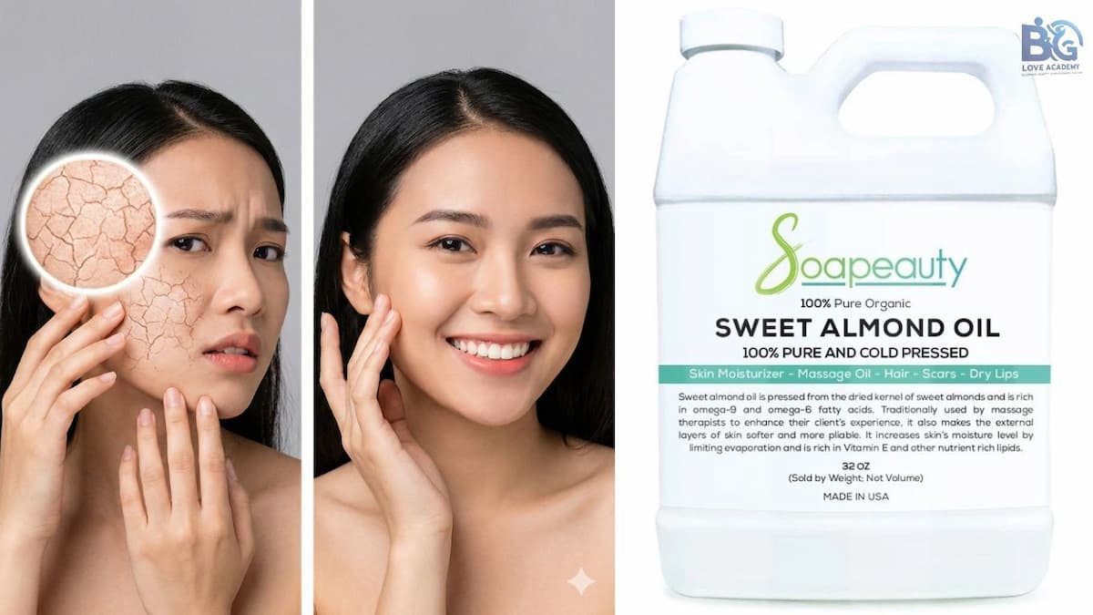 Dầu Hạnh Nhân Sweet Almond Oil Organic Ép Lạnh Dưỡng Ẩm, Chống Lão Hóa Và Massage Trị Liệu